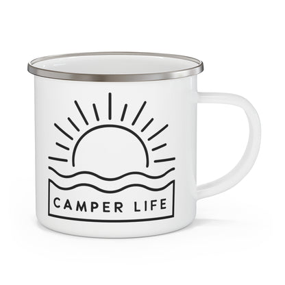 Camper Life Style Enamel Camping Mug