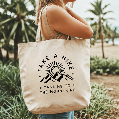 Take Me To The Mountains - Cotton Canvas Tote Bag