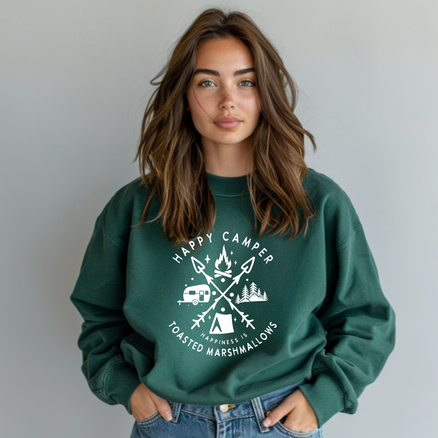 Happy Camper - Unisex Heavy Blend™ Crewneck Sweatshirt