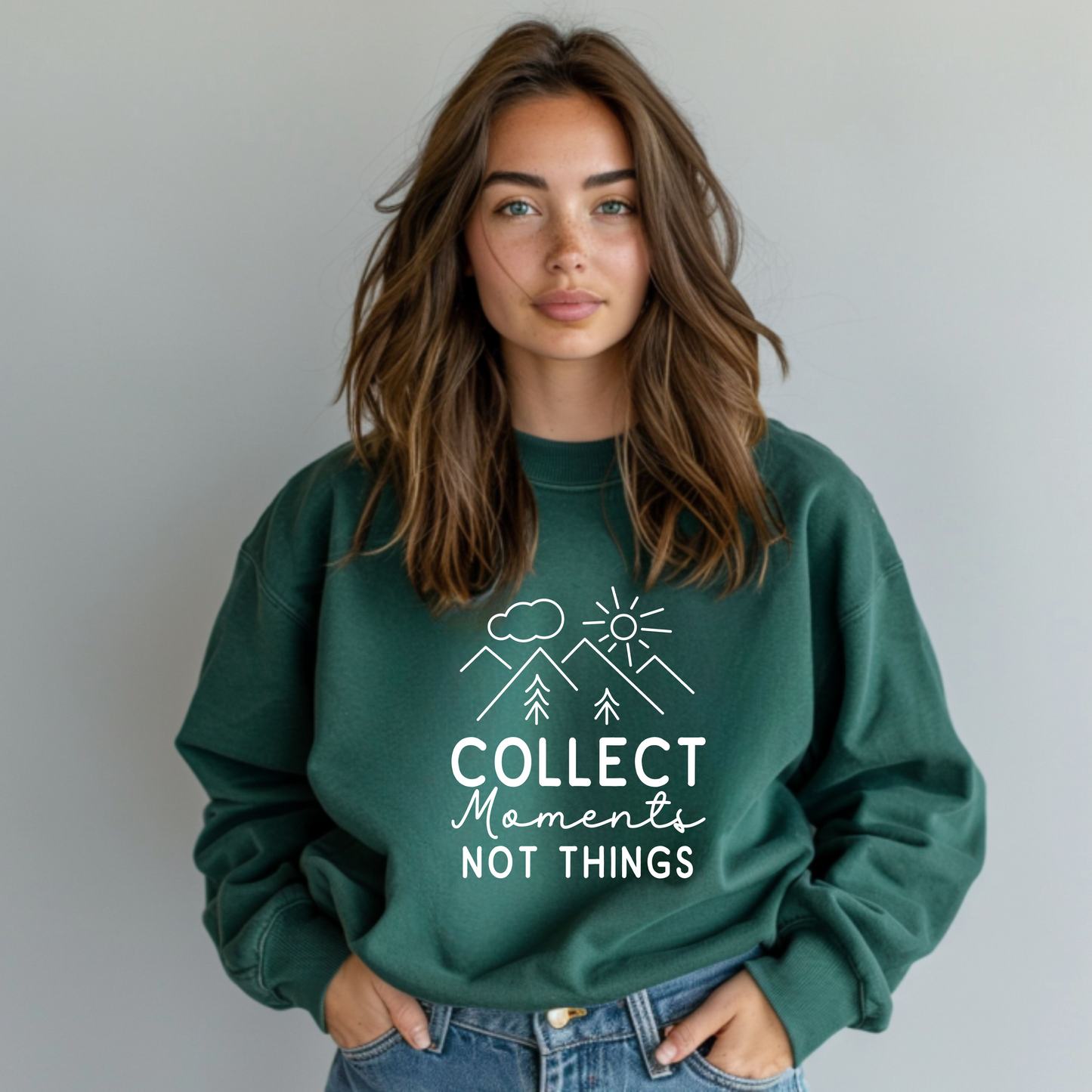 Collect Memories Not Things - Unisex Heavy Blend™ Crewneck Sweatshirt