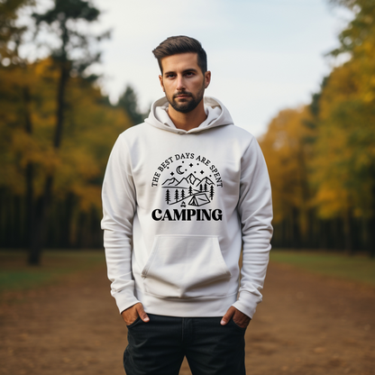 The Best Days Are Spent Camping - Unisex Heavy Blend™ Hooded Sweatshirt