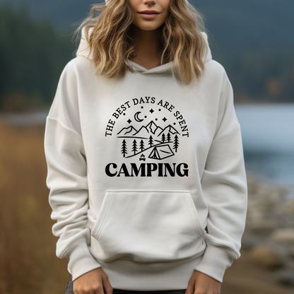 The Best Days Are Spent Camping - Unisex Heavy Blend™ Hooded Sweatshirt