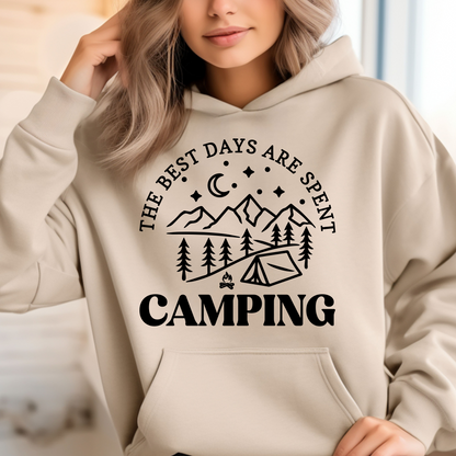 The Best Days Are Spent Camping - Unisex Heavy Blend™ Hooded Sweatshirt