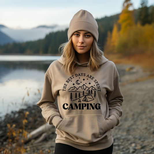 The Best Days Are Spent Camping - Unisex Heavy Blend™ Hooded Sweatshirt