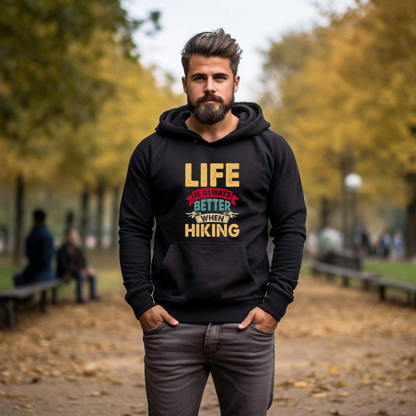 Life Is Always Better When Hiking - Unisex Heavy Blend™ Hooded Sweatshirt