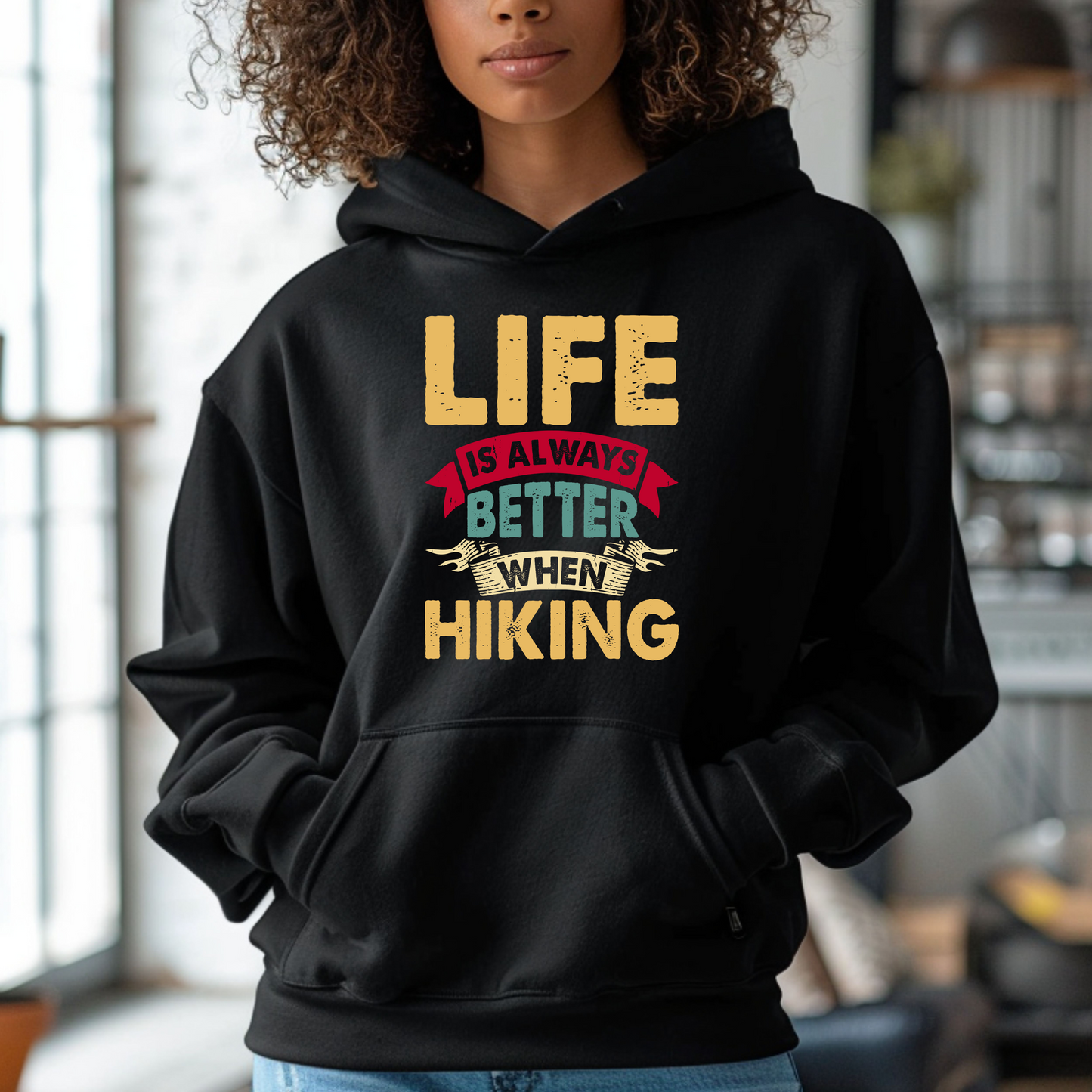 Life Is Always Better When Hiking - Unisex Heavy Blend™ Hooded Sweatshirt