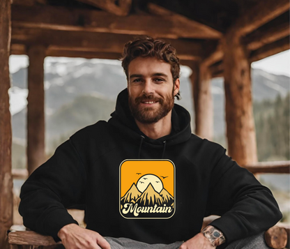 Retro Mountain Sun Set - Unisex Heavy Blend™ Hooded Sweatshirt